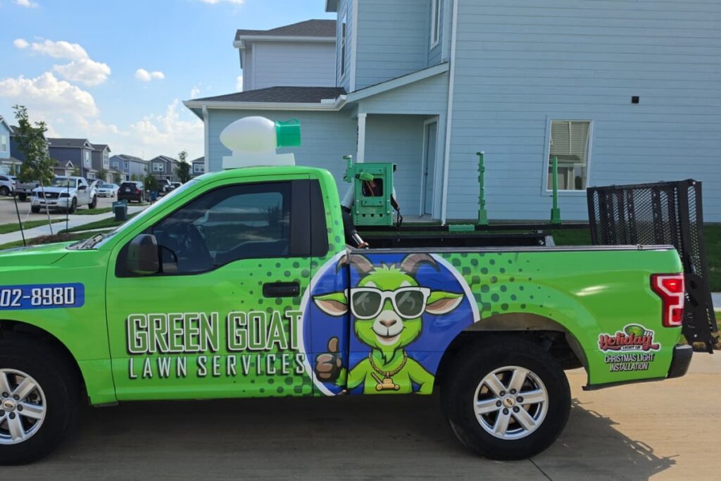 Green Goat Lawn Services truck